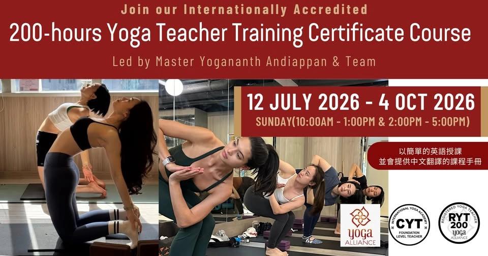 200-hours Yoga Teacher Training Certificate Course (Sunday Morning and Afternoon)
