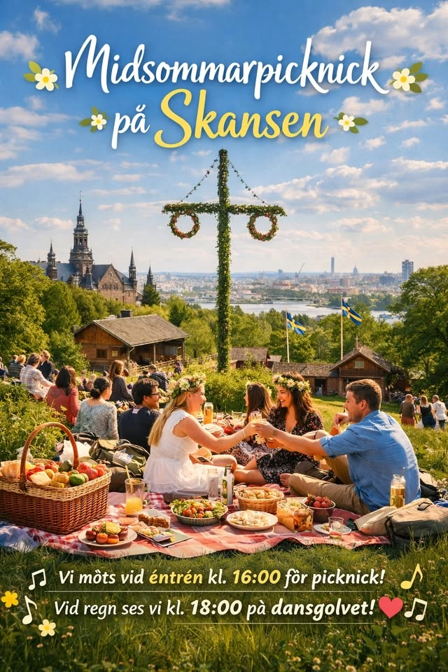 đżâš Midsommarpicknick pĂ„ Skansen âšđż