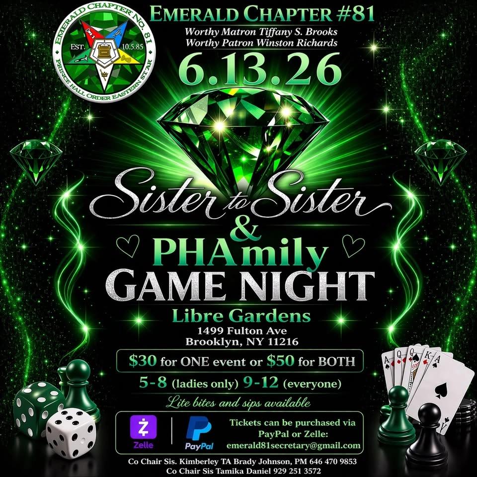 Emerald Chapter #81 Sister to Sister & PHAmily Game Night 💚