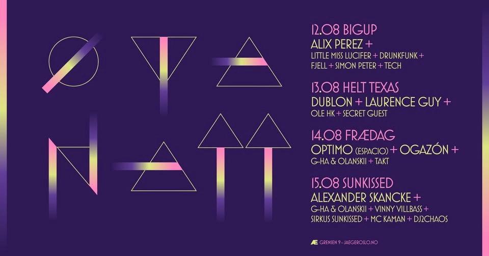 Øyanatt 2026 x Jaeger: Optimo + Alix Perez + Ogazón + Laurence Guy + dublon + Alexander Skancke