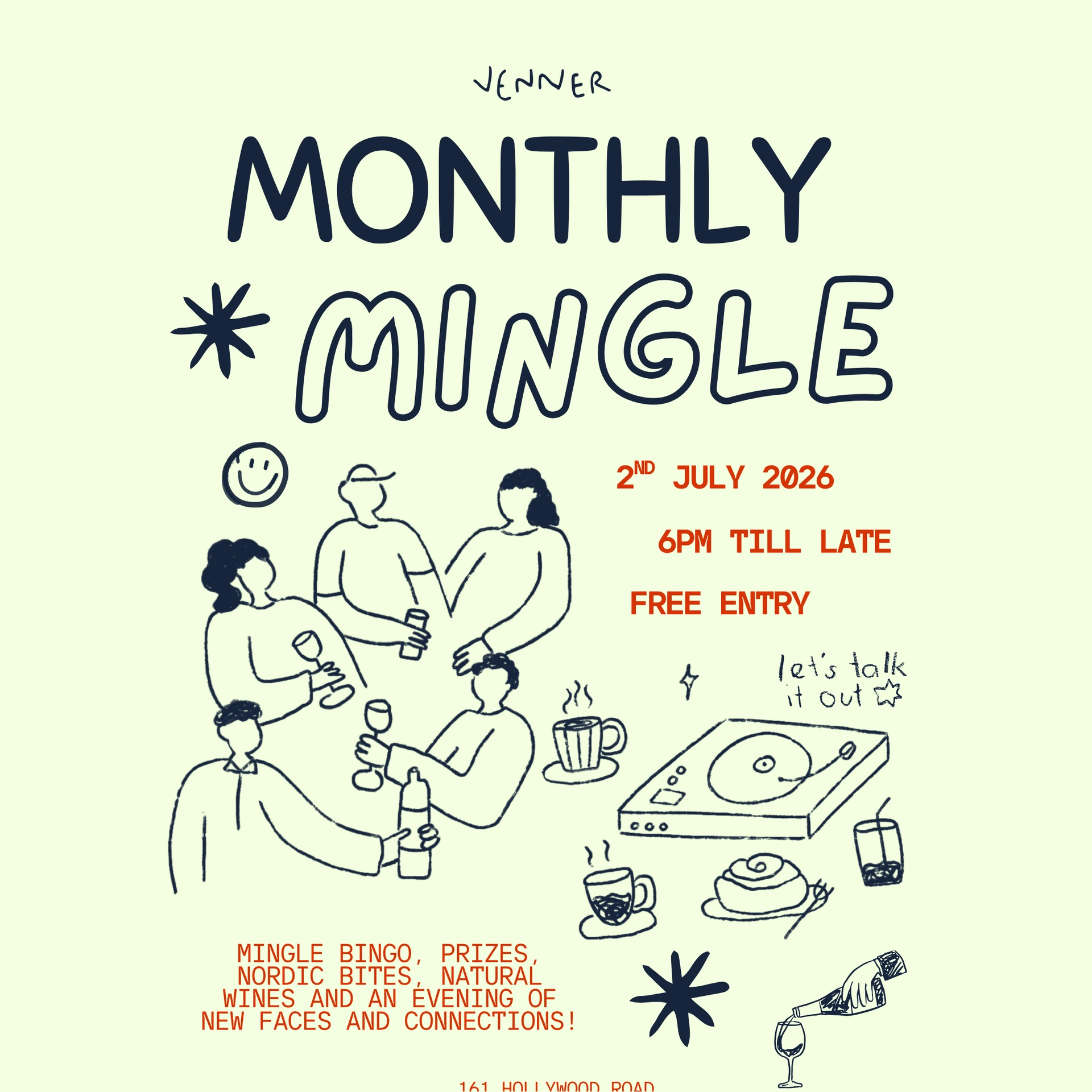 venner: monthly mingle july