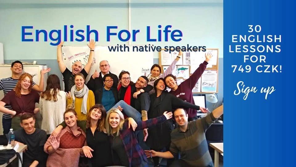 New English classes with native speakers! Full course: 20–30 hours of English for just 749 CZK!