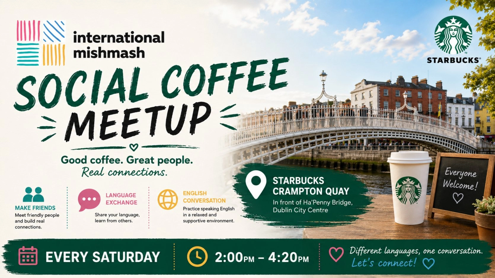 2:00 pm to 4:20 pm: Friendships and cappuccino β π ππ§‘π
