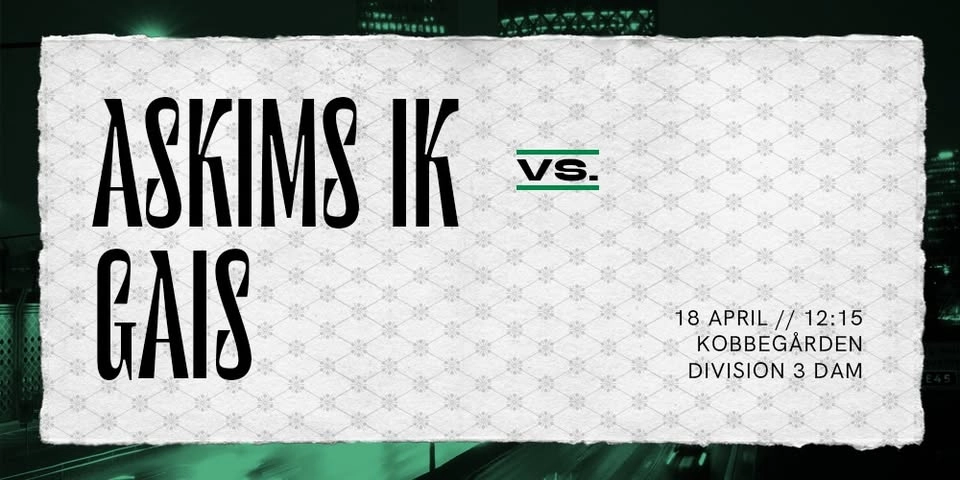 Div 3 Dam: Askims IK - GAIS
