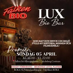 LUX Bio Bar på Falken Bio - Premiär 5/4!🎞️📽️🍸