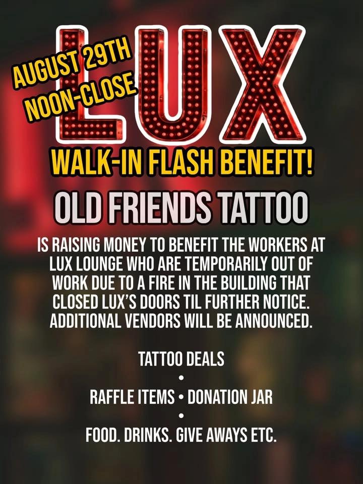 LUX tattoo benefit event