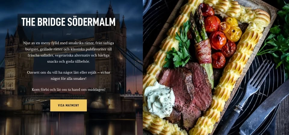 Barnfri Pub-mat Träff fredag 2026-05-15 kl 18.30 The Bridge