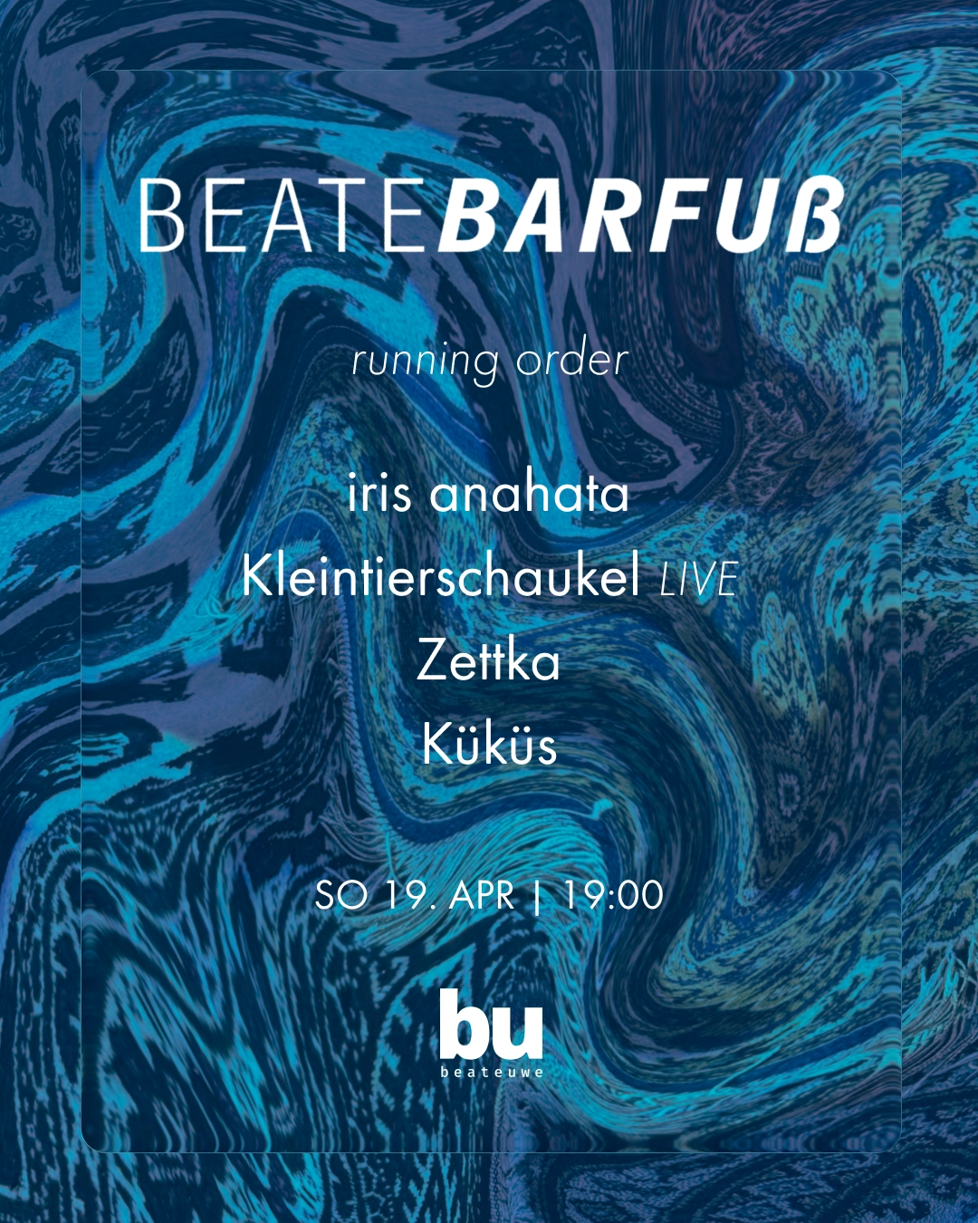 Beate Barfuß /// iris anahata, Kleintierschaukel (live), Zettka, KüSKüS