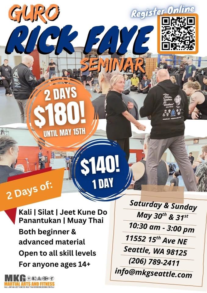 Guro Rick Faye Seminar - May 30th & 31st, 2026