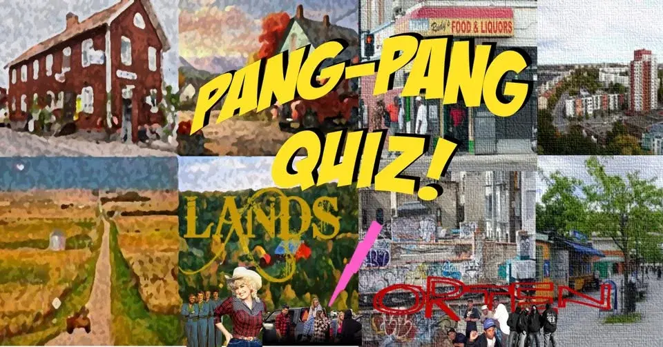 Pang-Pang Quiz!-"Lands-för-Orten" med karaoke efter quiz.