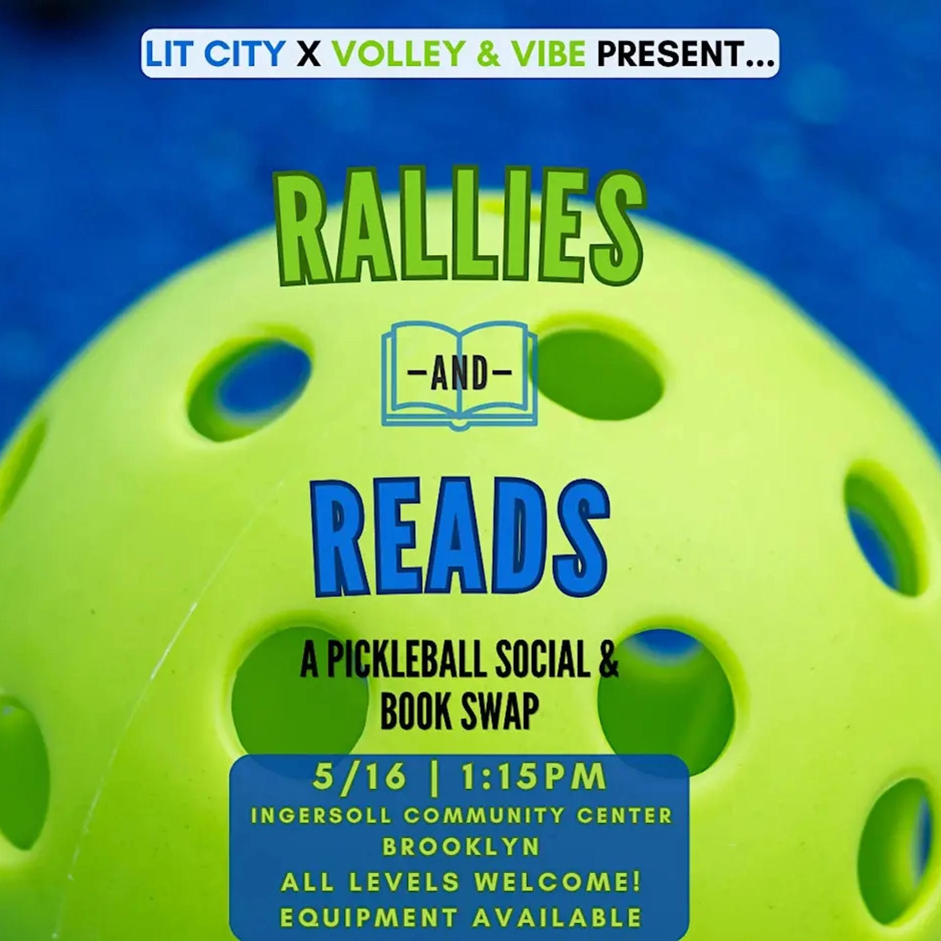 Rallies & Reads: Lit City Book Club x Volley & Vibe