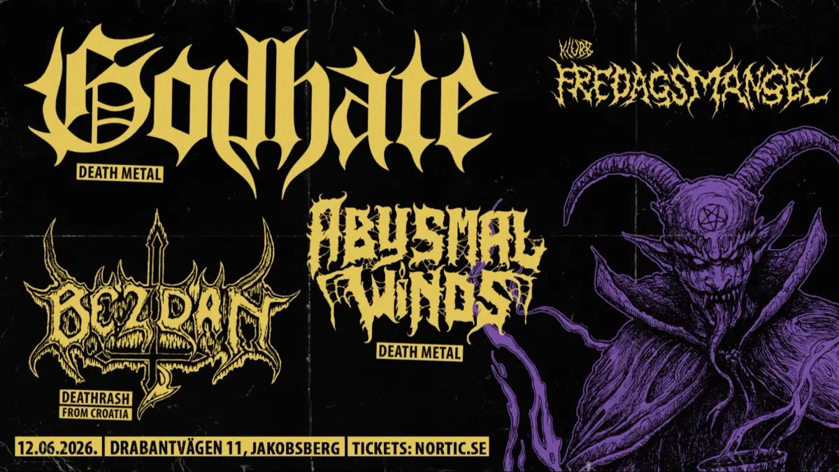 Godhate + Bezdan + Abysmal Winds Live @Klubb Fredagsmangel