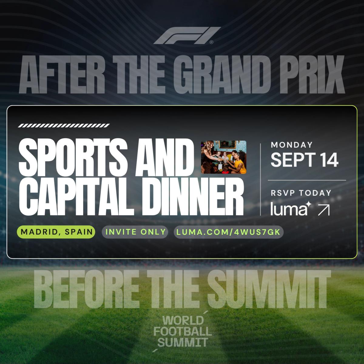Sports and Capital | Invite Only Investor Dinner | Madrid, Spain