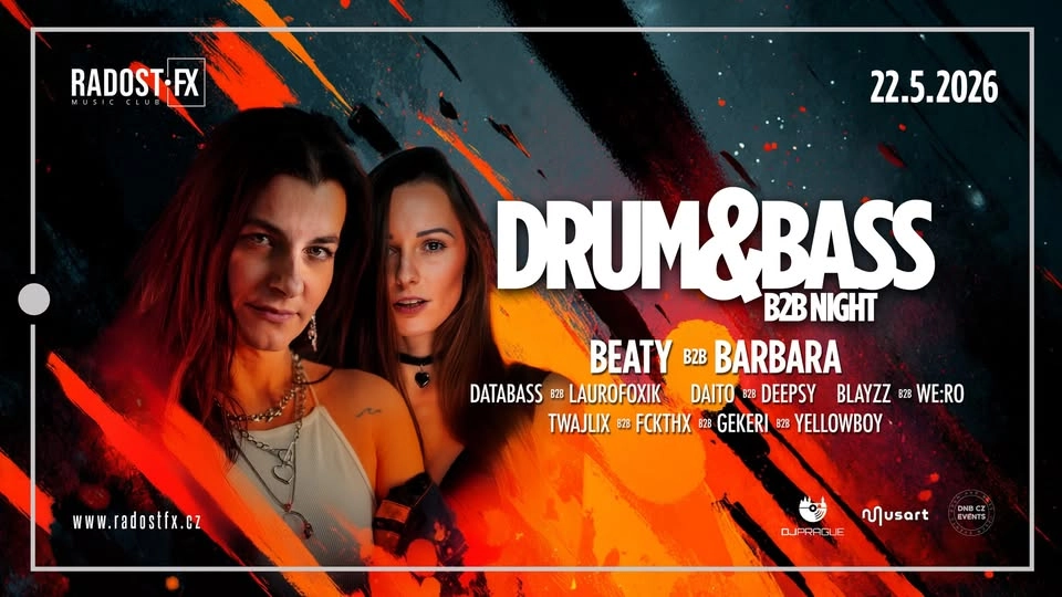 DRUM & BASS B2B NIGHT • 22.5.2026 • RADOST FX