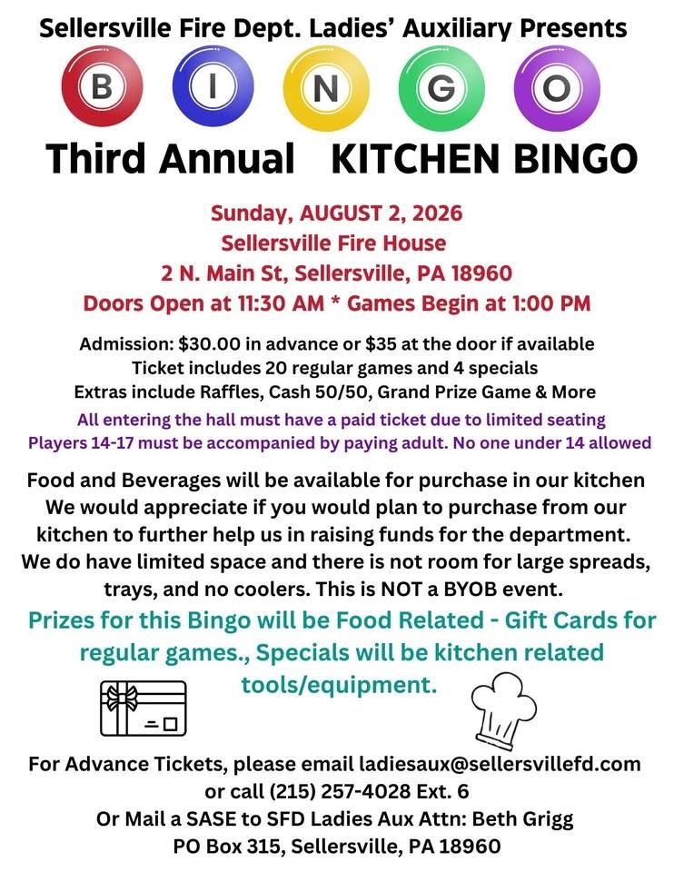 Third Annual Kitchen Bingo