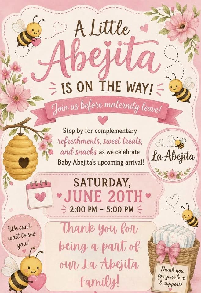 A little Abejita is on the way! 🐝