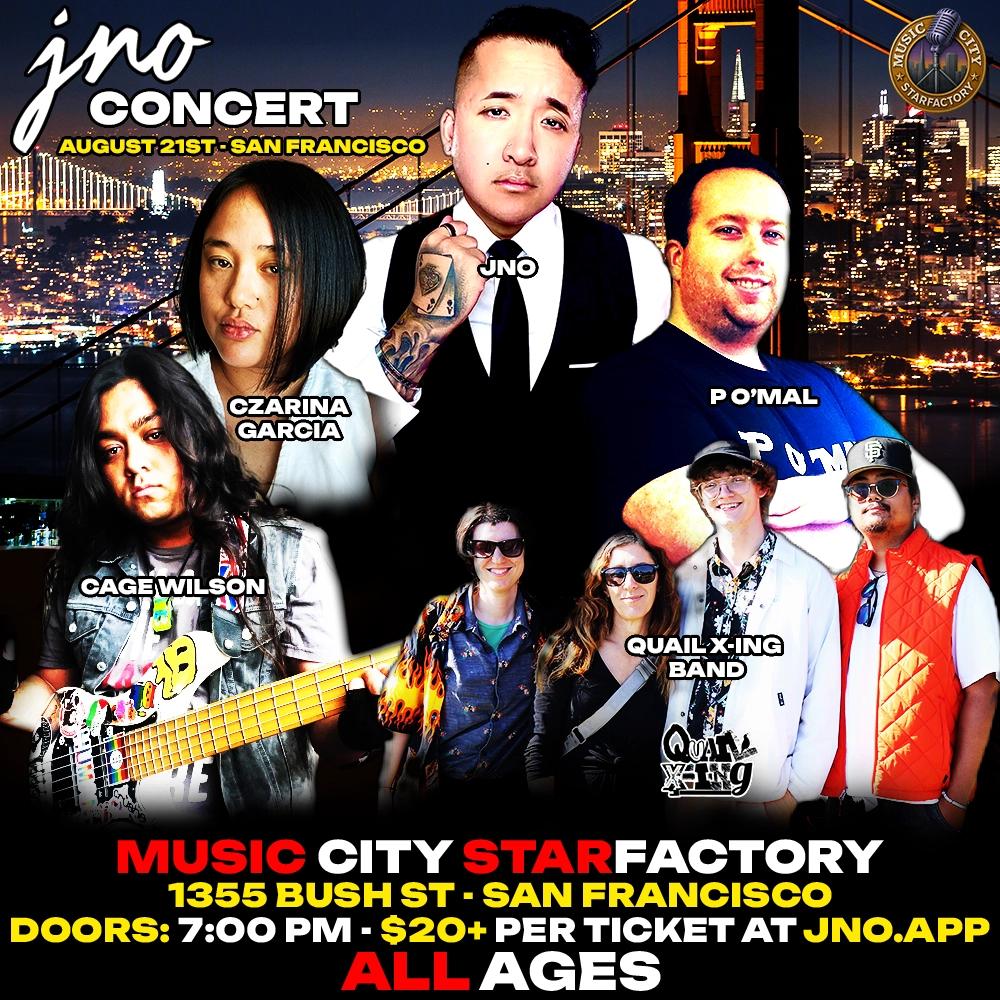 JNO Concert - Music City StarFactory | San Francisco 8-21-2026