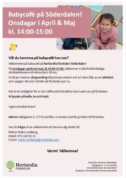 Babycafé på Norlandia förskolor Söderdalen
