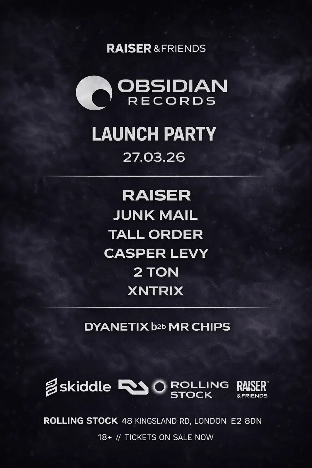 Raiser & Friends - Obsidian Records Launch Party - Drum and Bass
