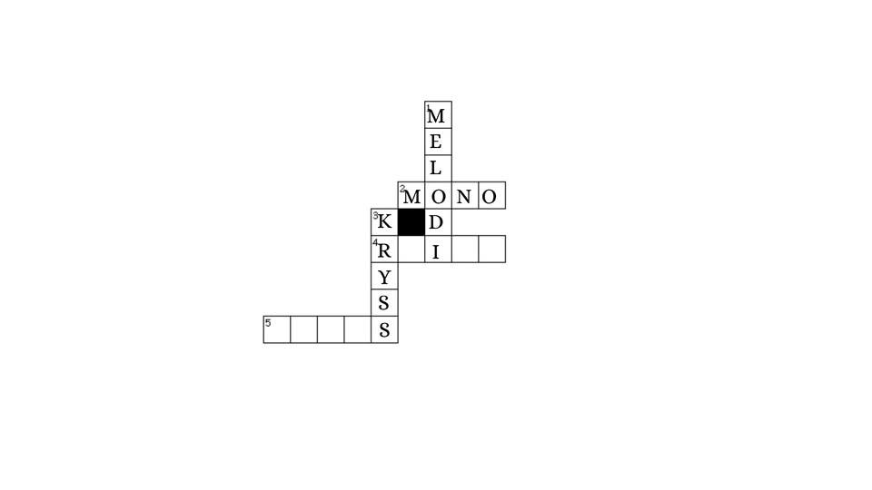 Melodikryssa med Mono - 19/9