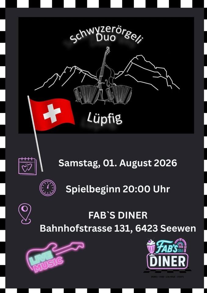 1. August Party mit Schwyzerörgeli Duo Lüpfig