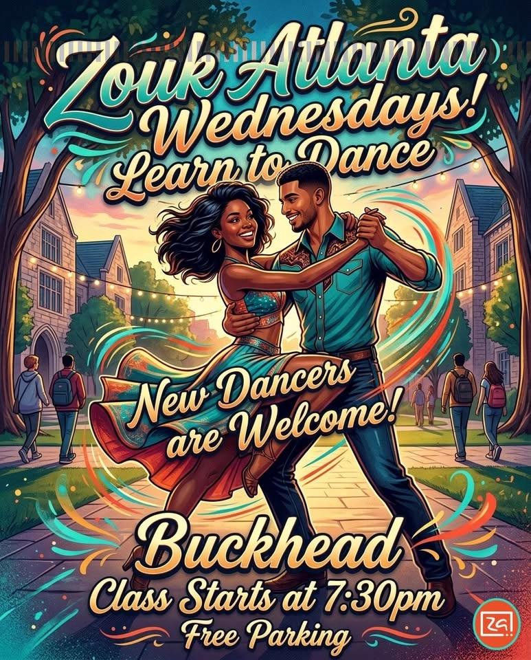 Learn to Dance at Zouk Atlanta! Buckhead Brazilian Zouk Classes & Party | Beginner ↗️ Advanced ❤️