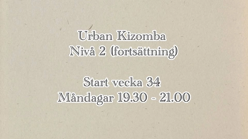 UrbanKizomba måndagar med Yana och Oksana
