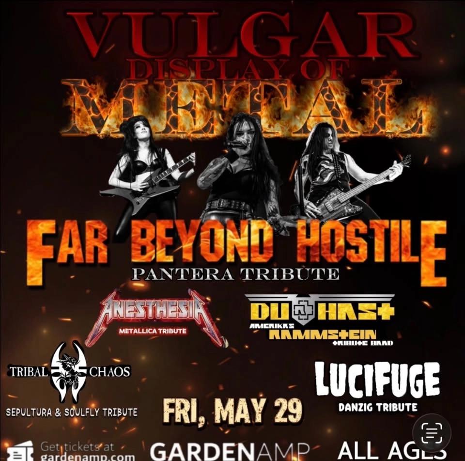 Pantera, Metallica, Sepulutra, Rammstein, Danzig tributes at Garden Amp