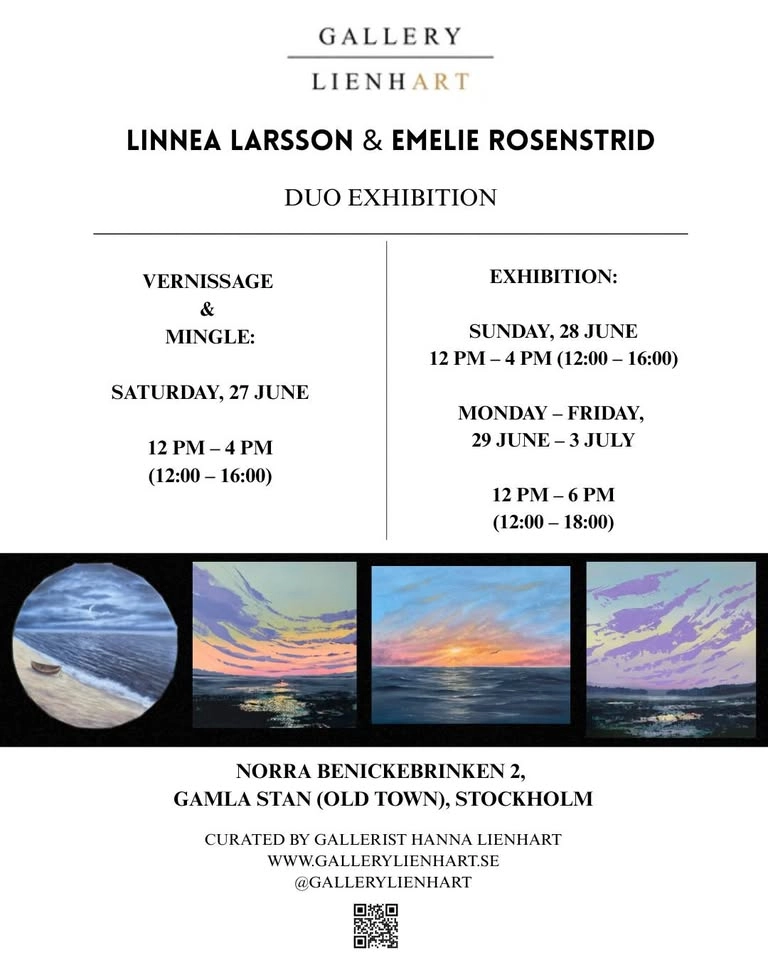Duoutställning: Linnea Larsson & Emelie Rosenstrid | Gallery Lienhart Stockholm
