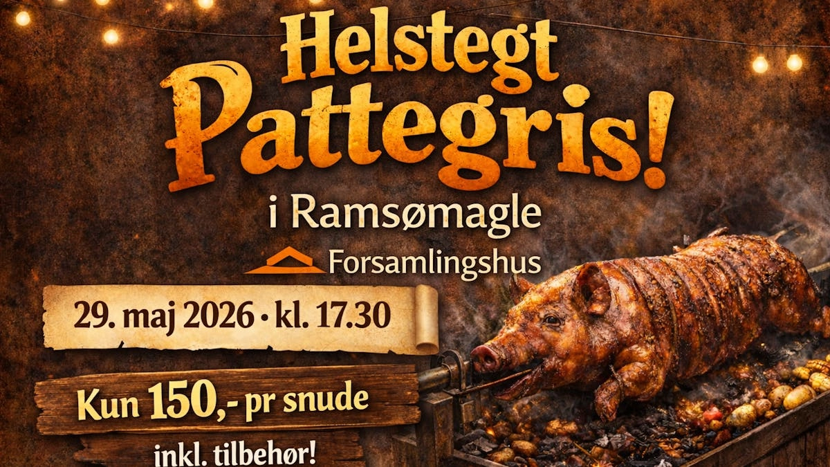 Fælles Spisning - HELSTEGT PATTEGRIS KUN 150KR.