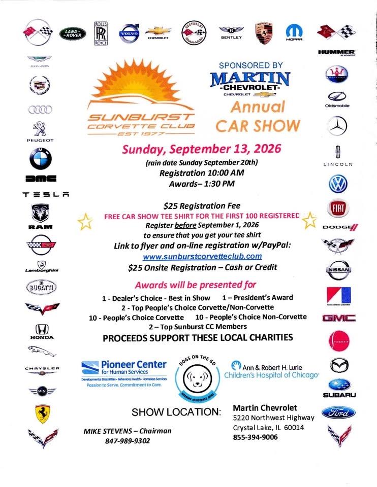 Sunburst Annual All Makes All Models Car Show