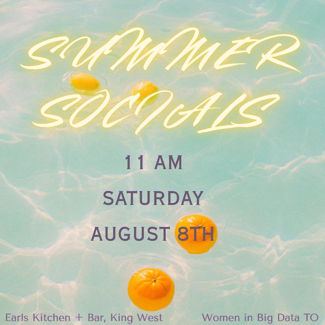 Women in Big Data TO Brunch Summer Socials