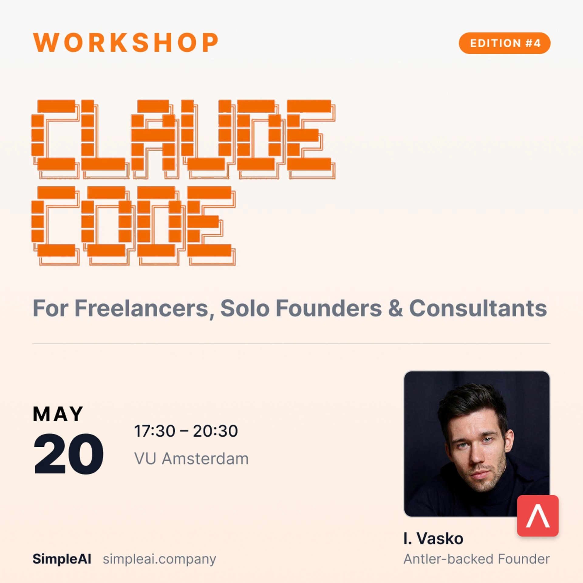 Claude Code for Freelancers, Solo Founders & Consultants (workshop)
