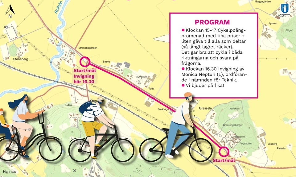 Invigning av ny gång- och cykelväg på Varbergsvägens västra sida