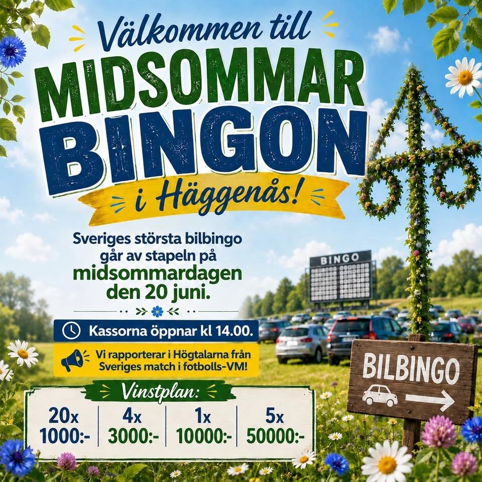 Midsommarbingon i Häggenås!