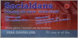 Socialdans på EBBA - 26 mars