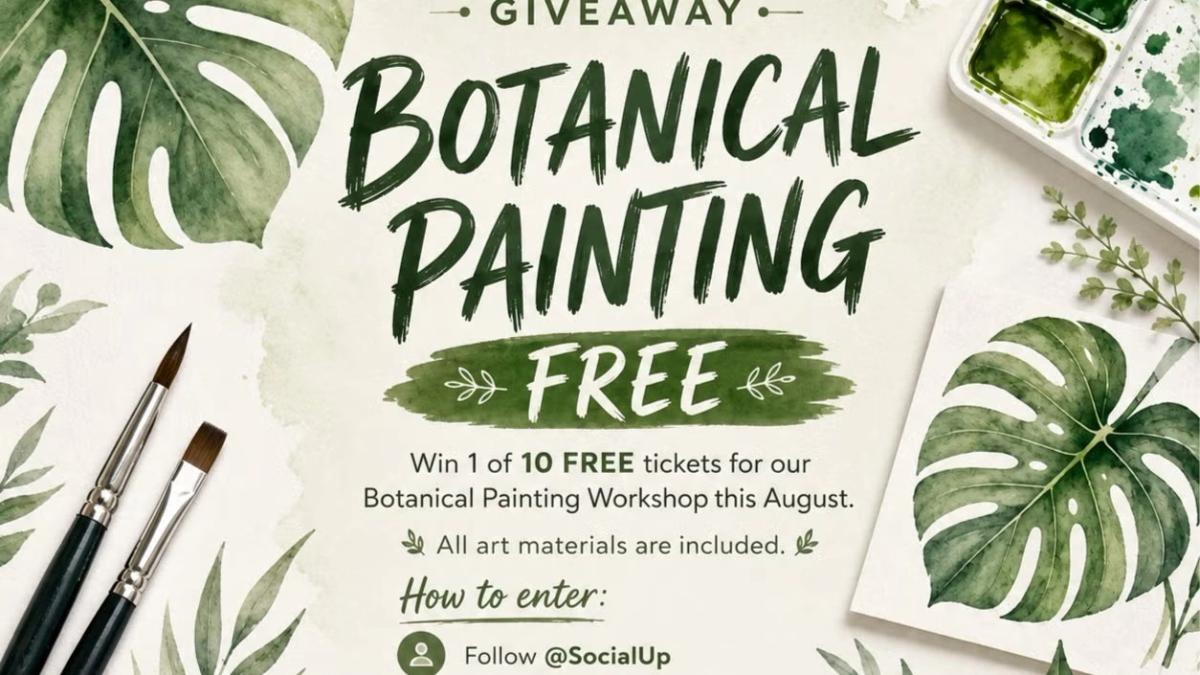 🌿FREE Botanical Painting Giveaway!
