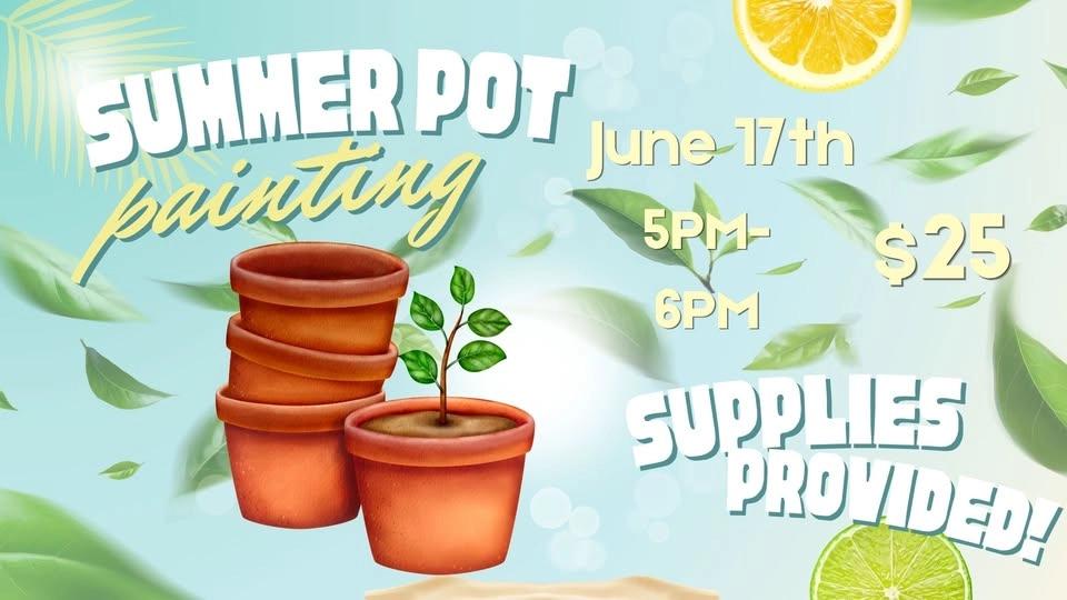 Summer Pot Painting with Kitties!