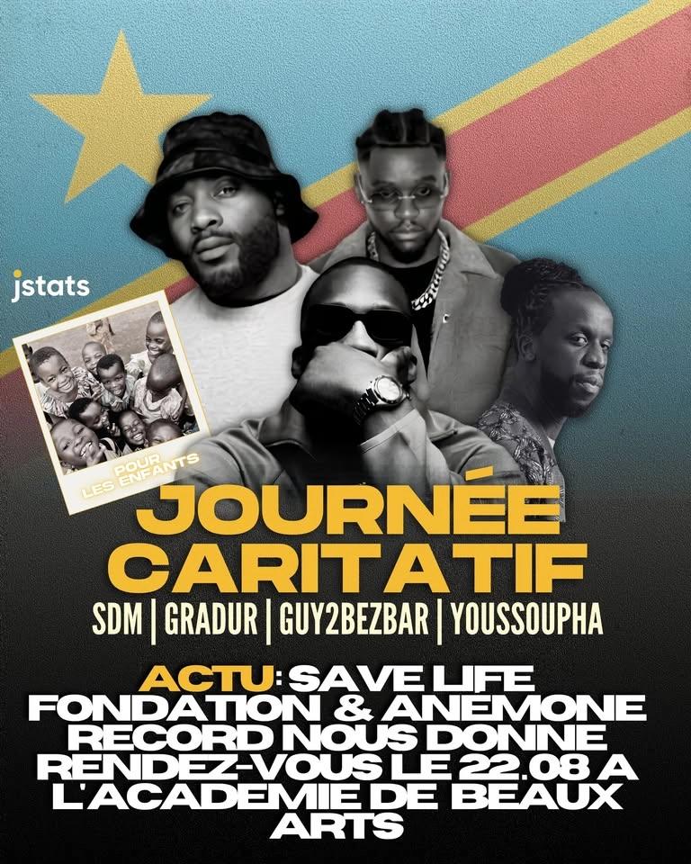 JOURNÉE CARITATIF AVEC SDM, GRADUR, GUY2BEZBAR, YOUSSOUPHA