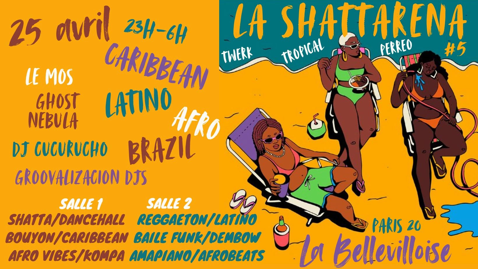 La Shattarena - Tropical vibes Party à La Bellevilloise