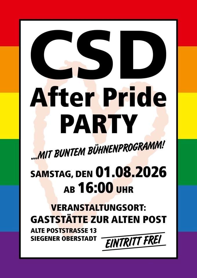 CSD Warm-up Party vor der "Alten Post" 📯
