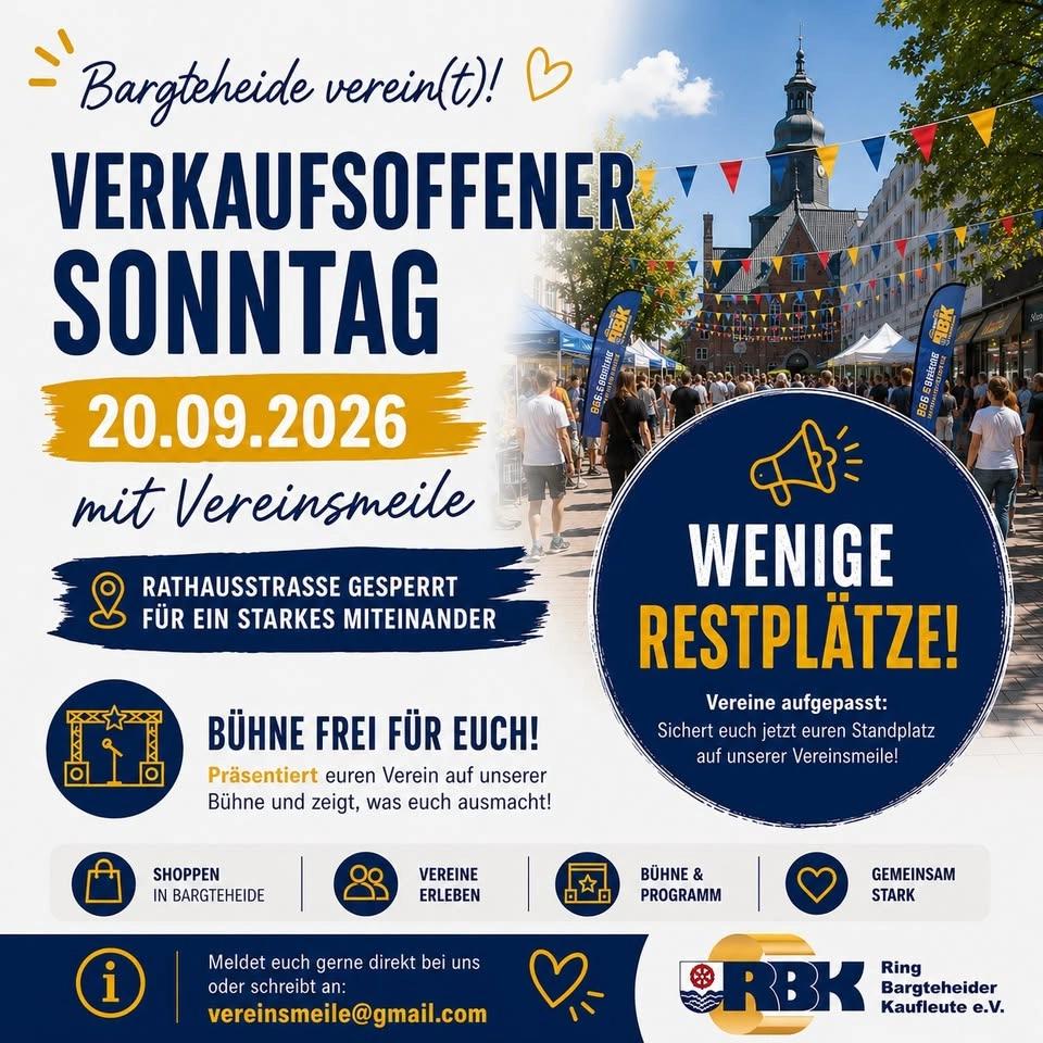 Verkaufsoffener Sonntag mit Vereinsmeile