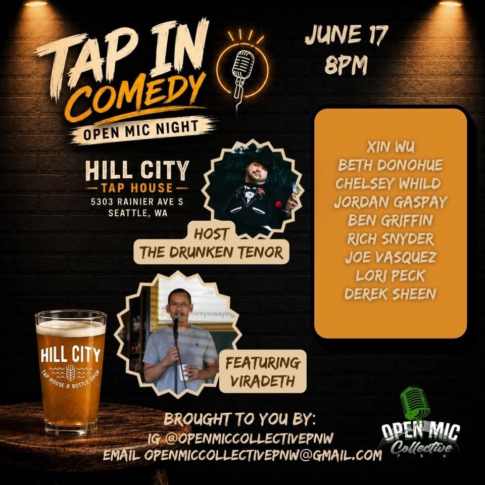 6.17 Free Comedy at Hill City Taphouse featuring Viradeth