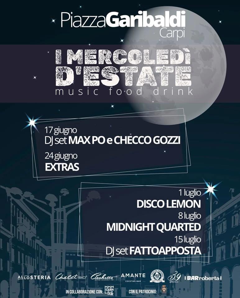 I Mercoledì D'estate in Piazza Garibaldi a Carpi
