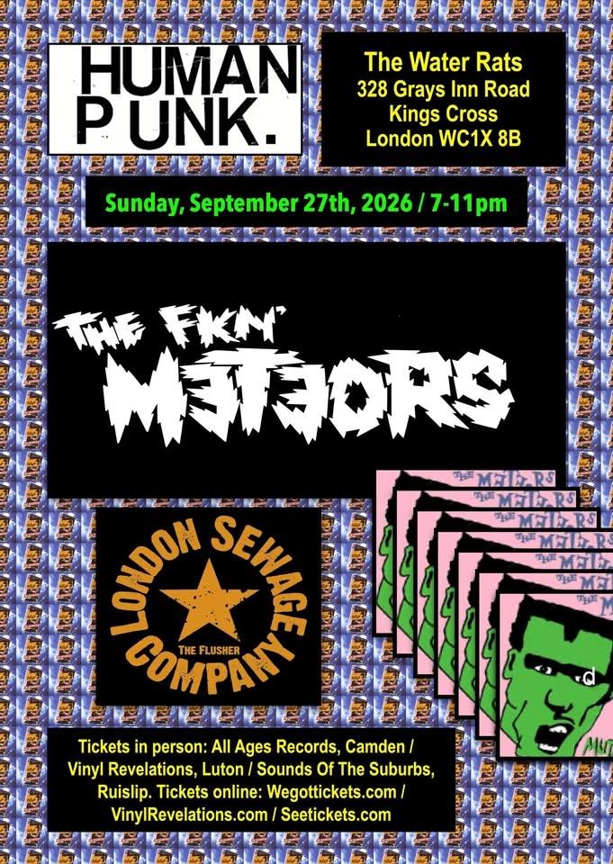The Meteors - live at The Water Rats, London on Sunday 27th September 2026