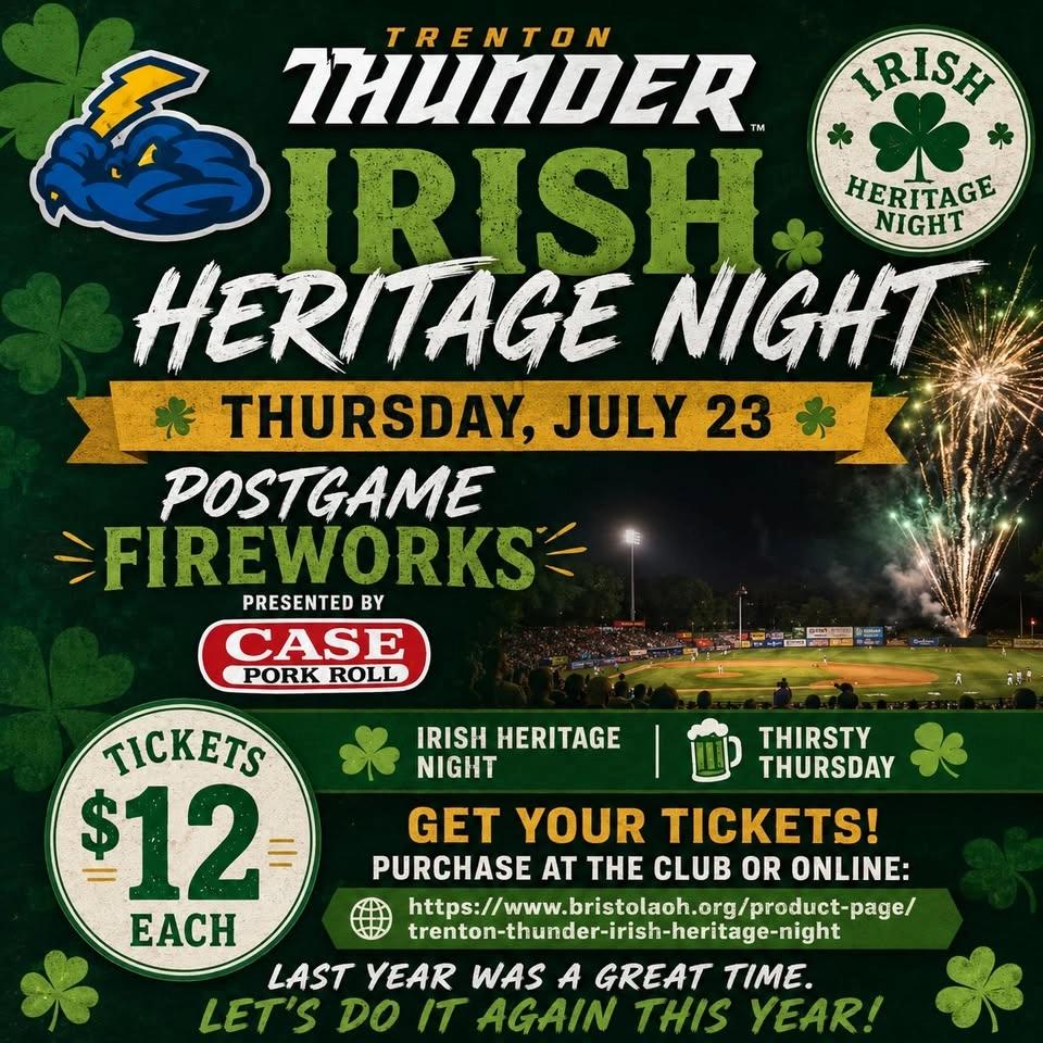 Trenton Thunder Irish Heritage Night