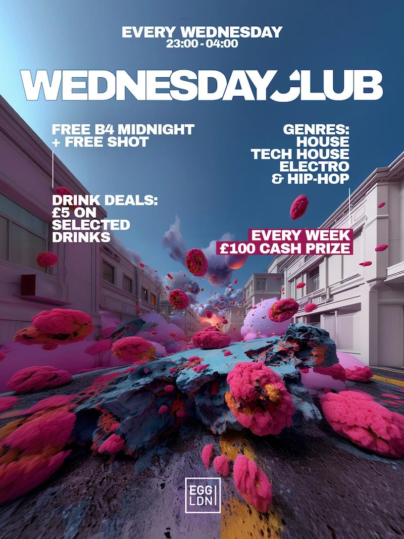 Wednesday Club: House, Tech House, Electro & Hip Hop / £100 Cash Prize Every Week