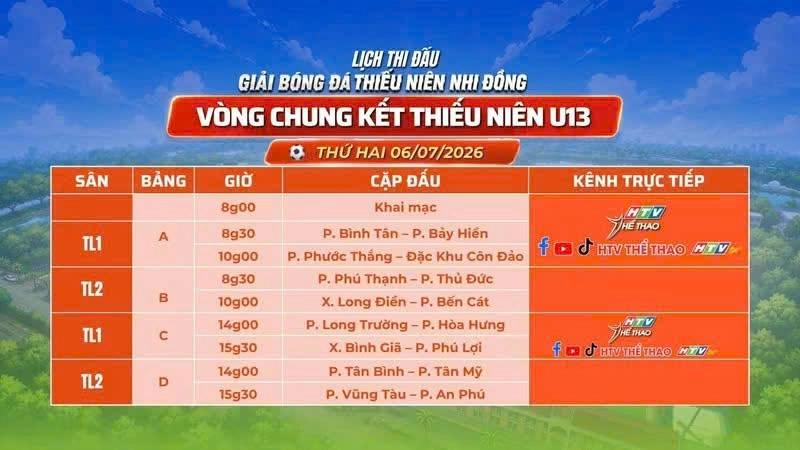 LIVE GIẢI BÓNG ĐÁ VCK GIẢI BÓNG ĐÁ TNNĐ TP. HCM : P. TÂN BÌNH VS P. TÂN MỸ.