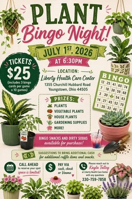 Plant BINGO at Liberty Health Care Center