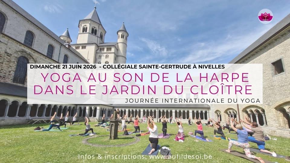 Yoga au son de la Harpe dans le Jardin du Cloître